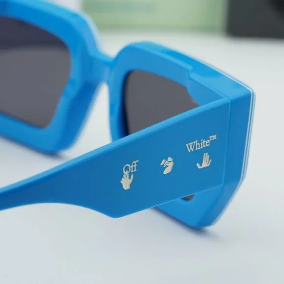 Off-White OERI048 FRANCISCO 4507 Square Sunglasses – Blue/Grey - Picture 3 of 9